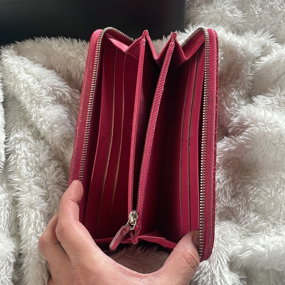 CHANEL Matelasse CC Logo Long Wallet Rose Pink Patent Leather - Picture 6 of 15